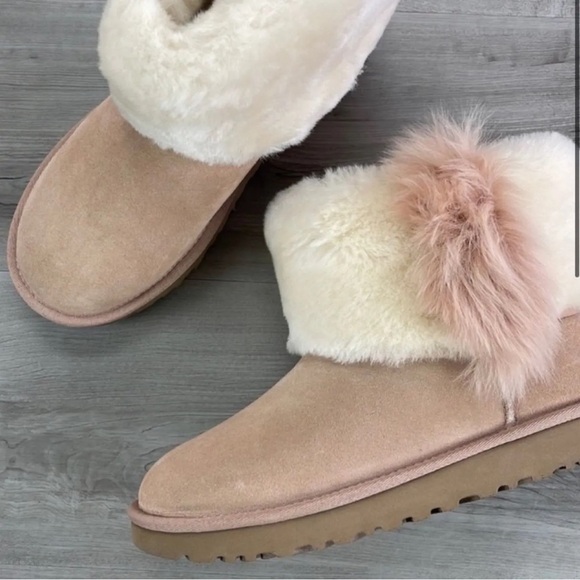 NWB UGG AUTHENTIC CLASSIC MINI FUR WISP BOOT | WOMEN’s 10 - Picture 5 of 16